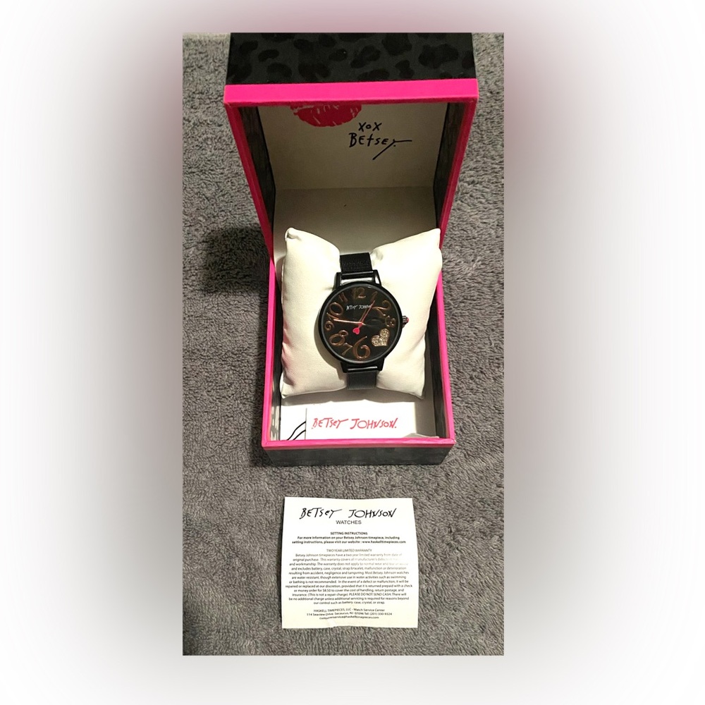 BetseyJohnson Black Watch Elegant Accessories